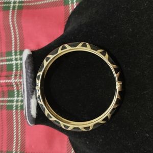 Gold overlay black bracelet